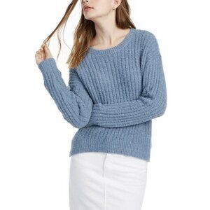 Crave Fame Blue Denim Sweater Junior Size L Ribbed